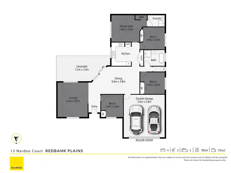 Floorplan of Homely house listing, 13 Nardoo Court, Redbank Plains QLD 4301