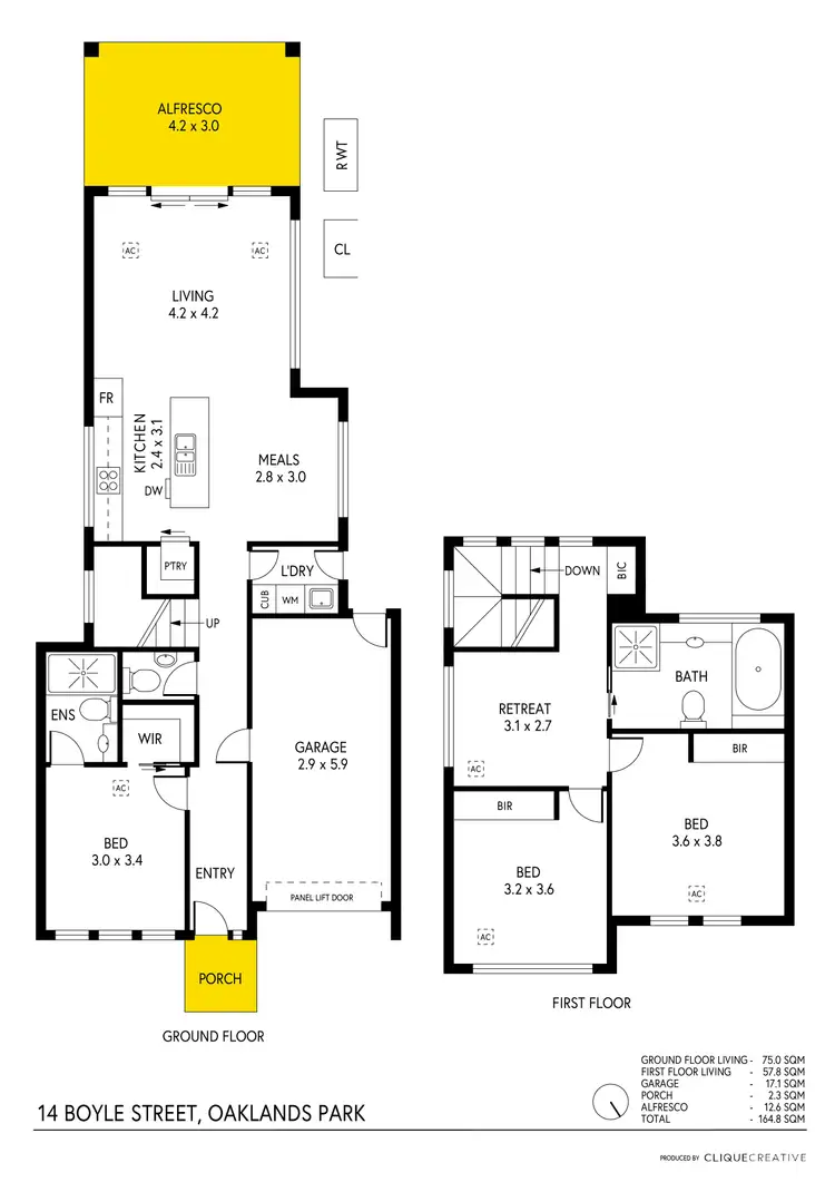 Floorplan of Homely house listing, 14 Boyle Street, Oaklands Park SA 5046