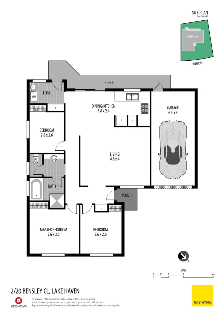 Floorplan of Homely house listing, 2/20 Bensley Close, Lake Haven NSW 2263