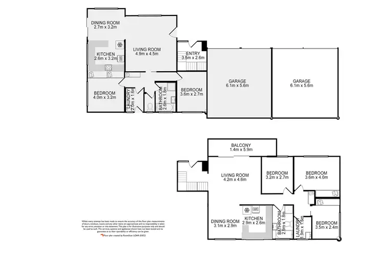 Floorplan of Homely block of units listing, 1 and 2/42 Achilles Street, Nelson Bay NSW 2315