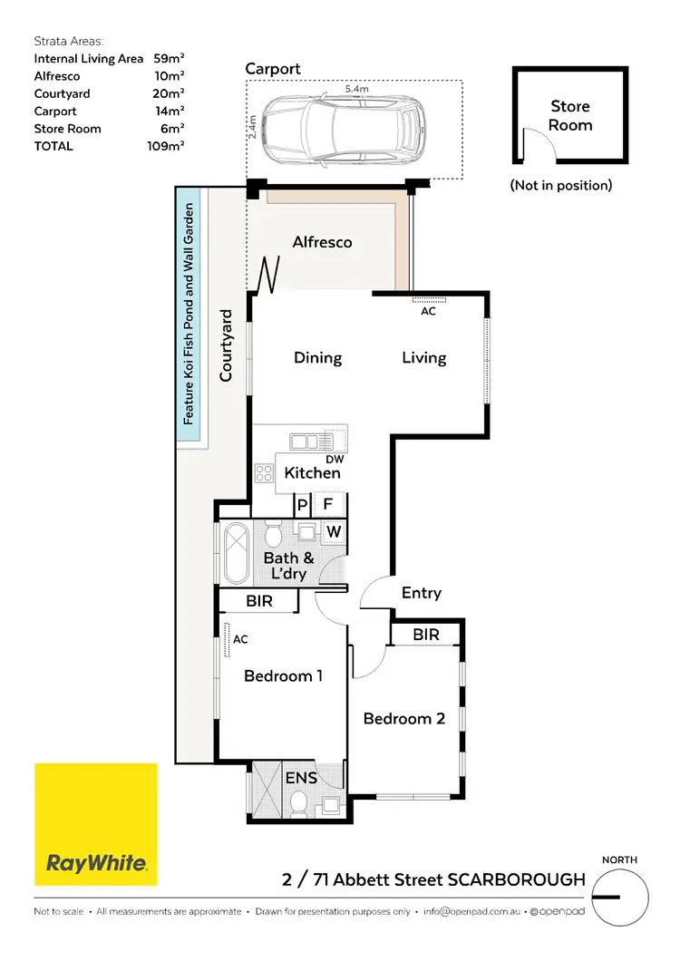 Floorplan of Homely apartment listing, 2/71 Abbett Street, Scarborough WA 6019