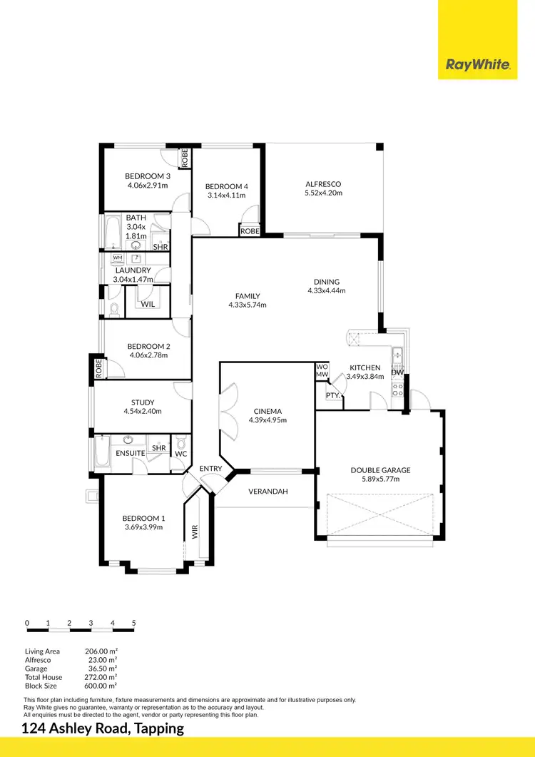 Floorplan of Homely house listing, 124 Ashley Road, Tapping WA 6065
