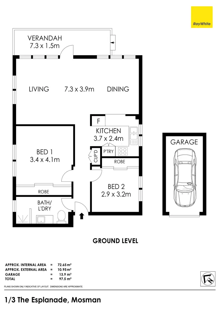 Floorplan of Homely apartment listing, 1/3 The Esplanade, Mosman NSW 2088