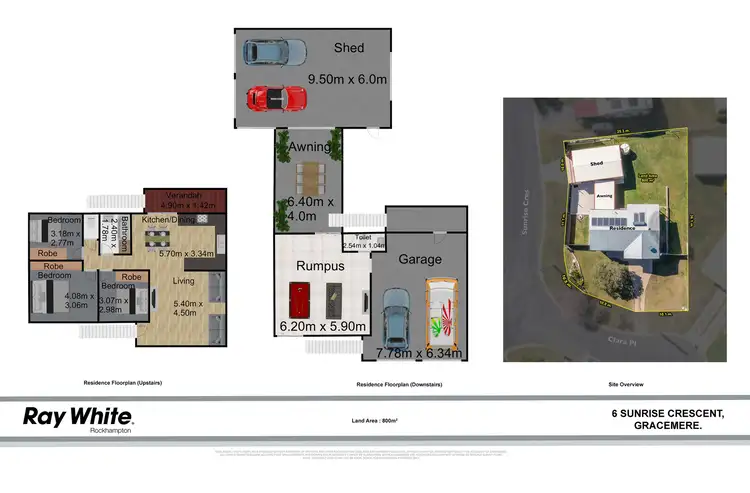 Floorplan of Homely house listing, 6 Sunrise Crescent, Gracemere QLD 4702