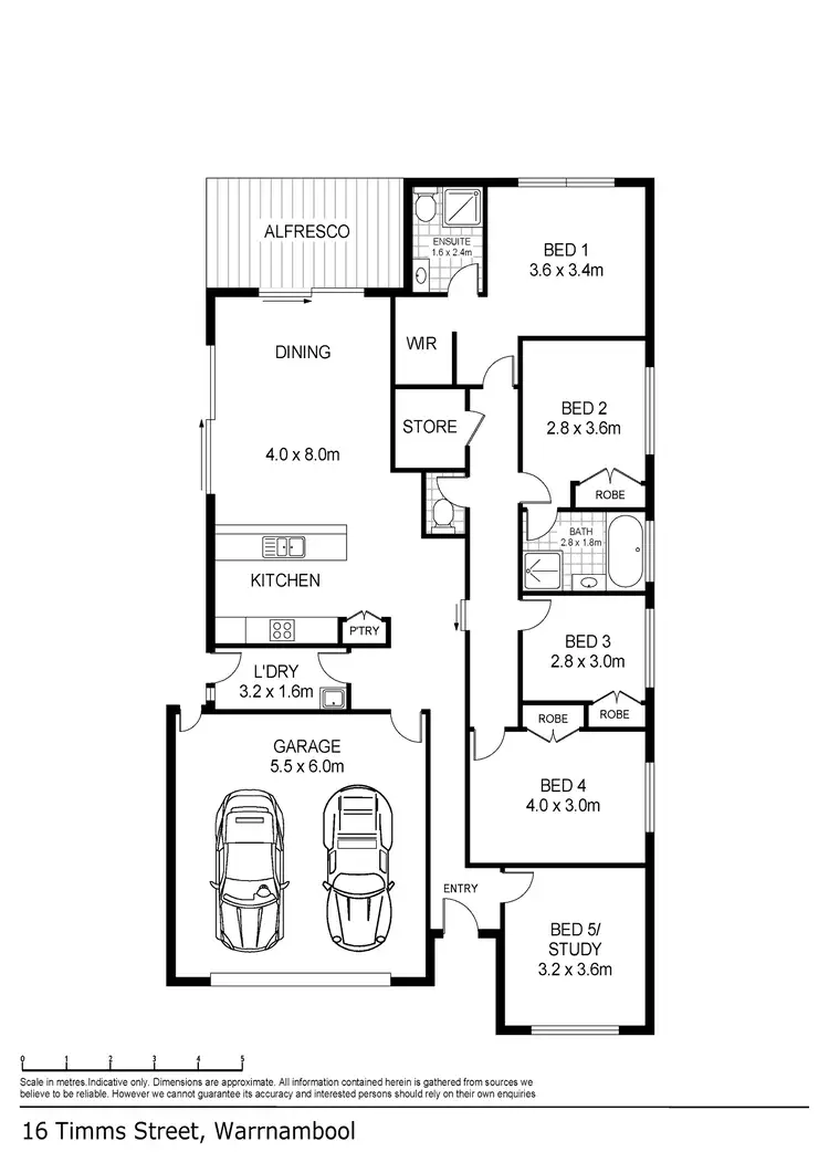 Floorplan of Homely house listing, 16 Timms Crescent, Warrnambool VIC 3280