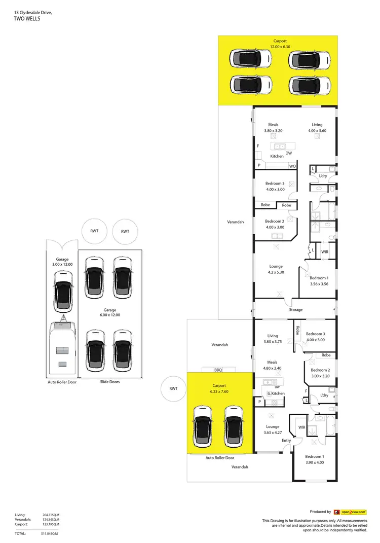 Floorplan of Homely house listing, 13 Clydesdale Drive, Two Wells SA 5501