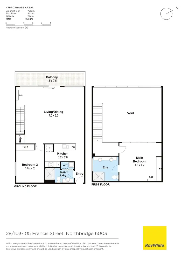 Floorplan of Homely apartment listing, 28/103-105 Francis Street, Northbridge WA 6003