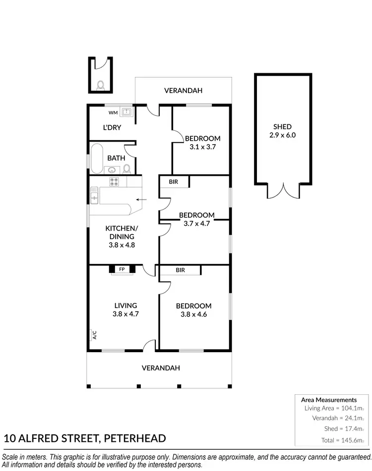 Floorplan of Homely house listing, 10 Alfred Street, Peterhead SA 5016