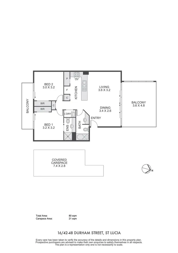 Floorplan of Homely house listing, 16/42-48 Durham Street, St Lucia QLD 4067
