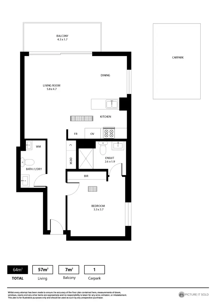 Floorplan of Homely apartment listing, 504/18 Surflen Street, Adelaide SA 5000