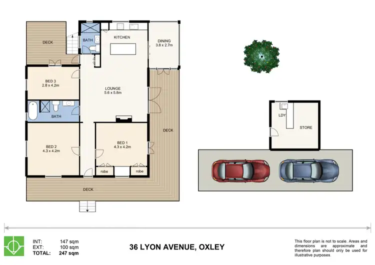 Floorplan of Homely house listing, 36 Lyon Avenue, Oxley QLD 4075