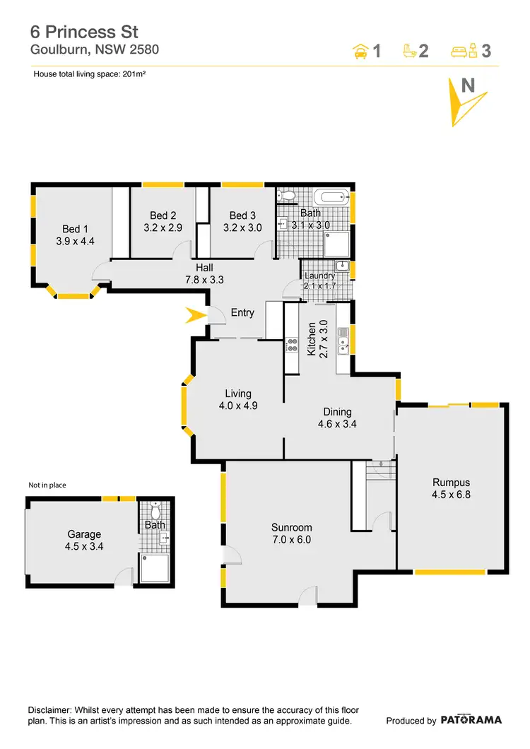 Floorplan of Homely house listing, 6 Princess Street, Goulburn NSW 2580