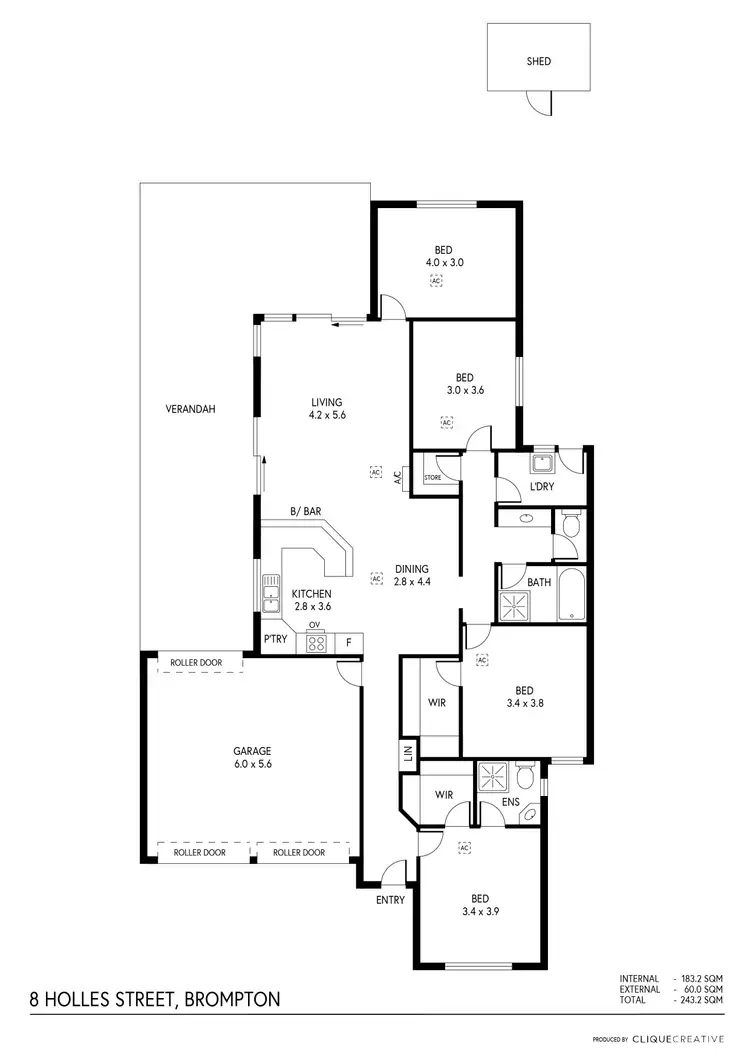 Floorplan of Homely house listing, 8 Holles Street, Brompton SA 5007