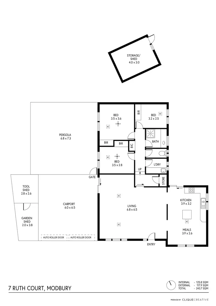 Floorplan of Homely house listing, 7 Ruth Court, Modbury SA 5092