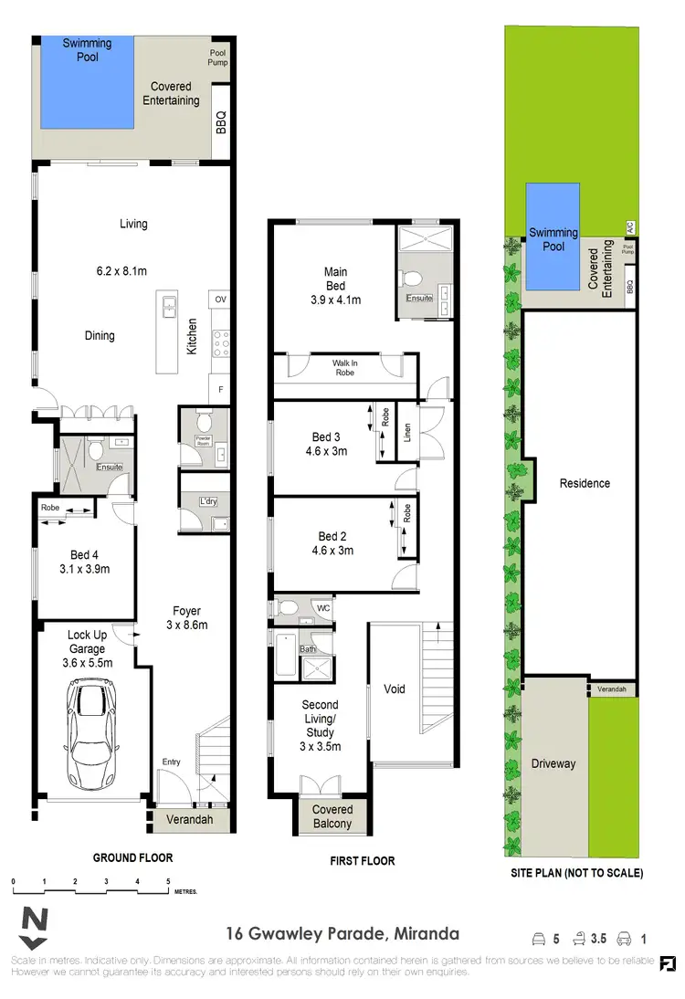Floorplan of Homely semi-detached listing, 16a Gwawley Parade, Miranda NSW 2228