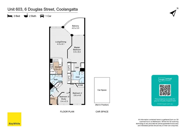Floorplan of Homely apartment listing, 603/6 Douglas Street, Coolangatta QLD 4225