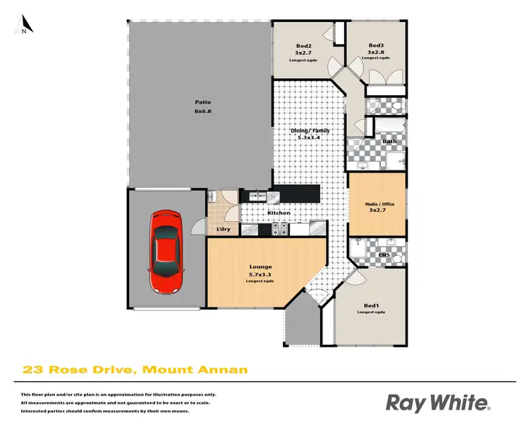 Floorplan of Homely house listing, 23 Rose Drive, Mount Annan NSW 2567