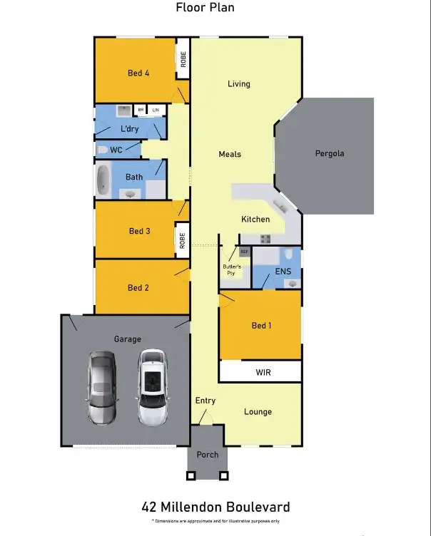 Floorplan of Homely house listing, 42 Millendon Boulevard, Tarneit VIC 3029