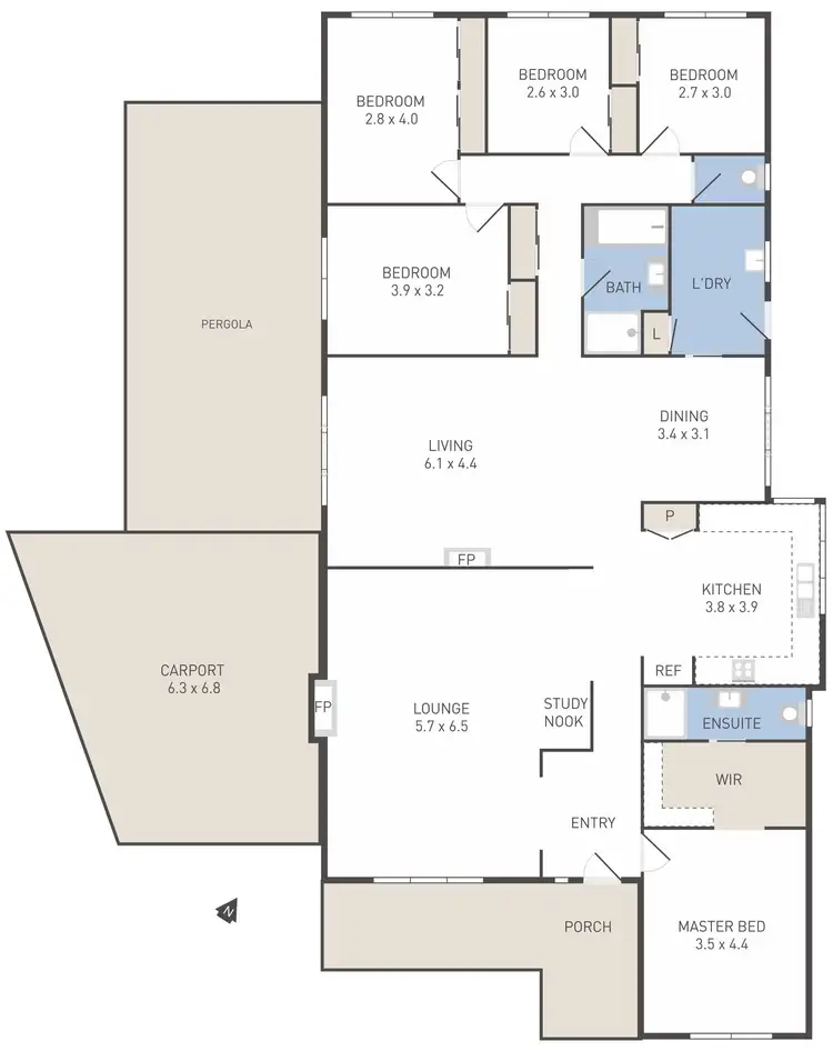 Floorplan of Homely house listing, 3 Kolan Court, Werribee VIC 3030