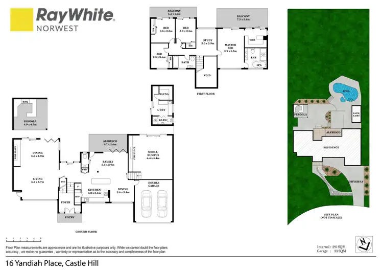 Floorplan of Homely house listing, 16 Yandiah Place, Castle Hill NSW 2154