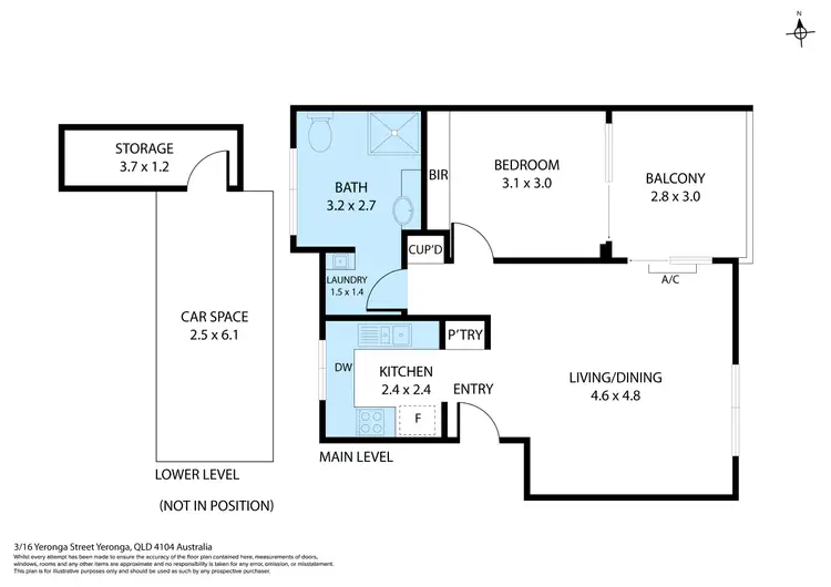Floorplan of Homely unit listing, 3/16 Yeronga Street, Yeronga QLD 4104