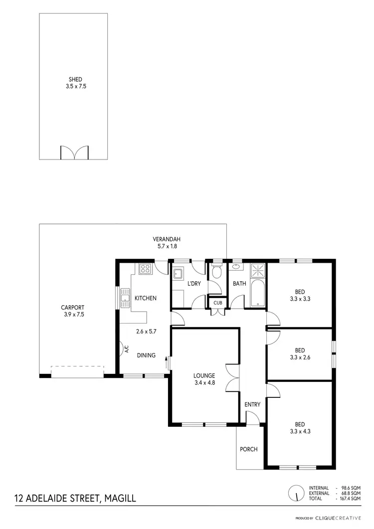 Floorplan of Homely house listing, 12 Adelaide Street, Magill SA 5072