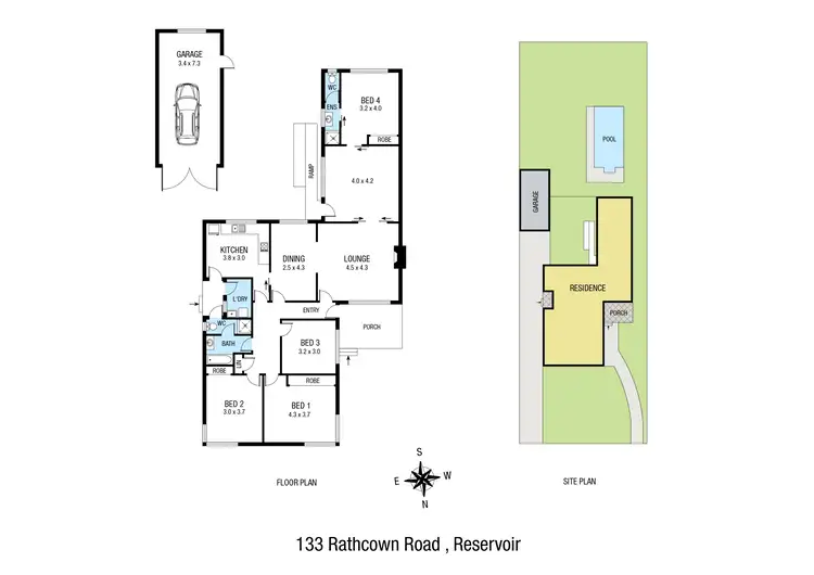 Floorplan of Homely house listing, 133 Rathcown Road, Reservoir VIC 3073