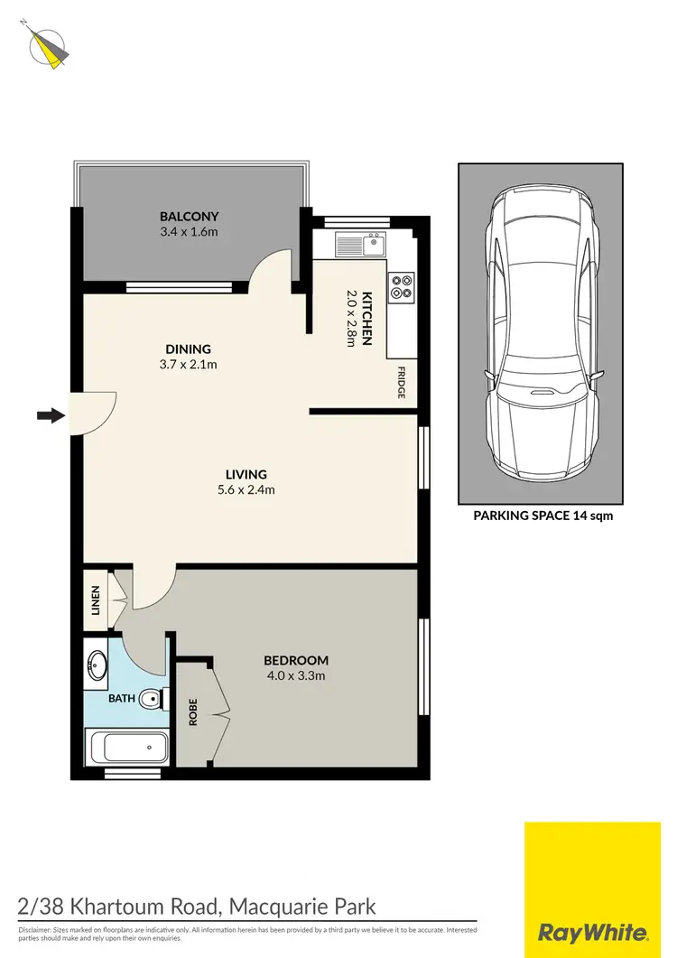Floorplan of Homely unit listing, 2/38 Khartoum Road, Macquarie Park NSW 2113