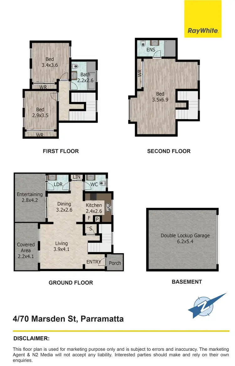 Floorplan of Homely townhouse listing, 4/70 Marsden Street, Parramatta NSW 2150