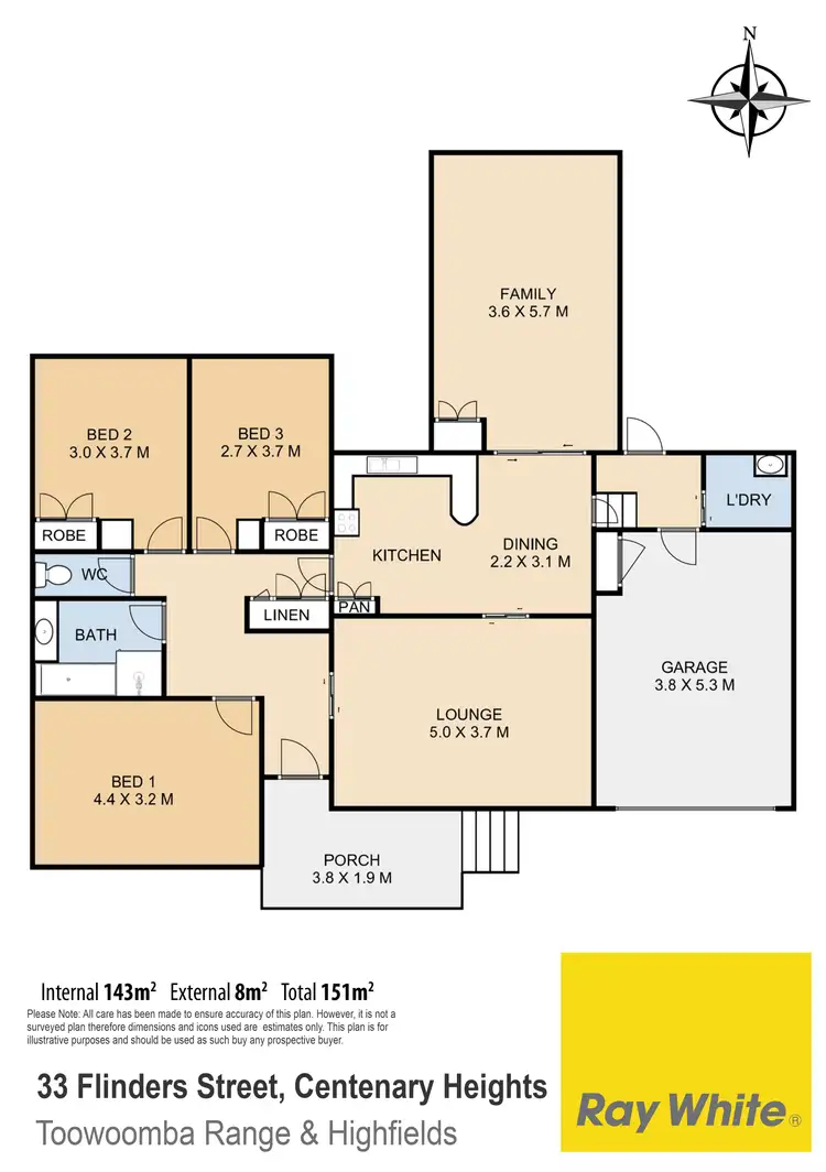 Floorplan of Homely house listing, 33 Flinders Street, Centenary Heights QLD 4350