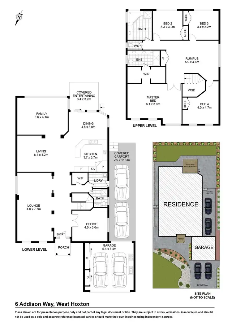 Floorplan of Homely house listing, 6 Addison Way, West Hoxton NSW 2171