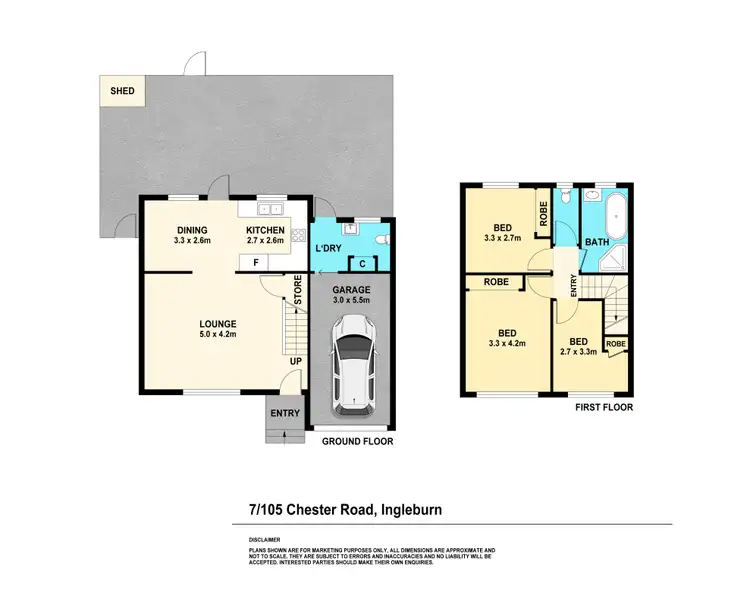 Floorplan of Homely townhouse listing, 7/105 Chester Road, Ingleburn NSW 2565