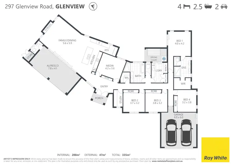 Floorplan of Homely house listing, 297 Glenview Road, Glenview QLD 4553