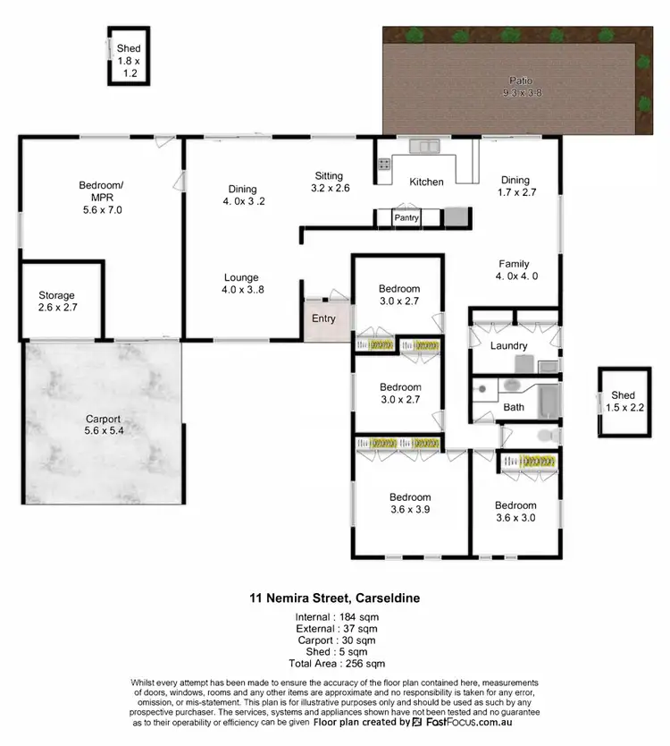 Floorplan of Homely house listing, 11 Nemira Street, Carseldine QLD 4034