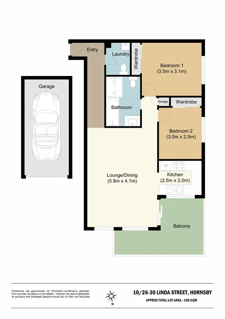 Floorplan of Homely unit listing, 10/26-30 Linda Street, Hornsby NSW 2077