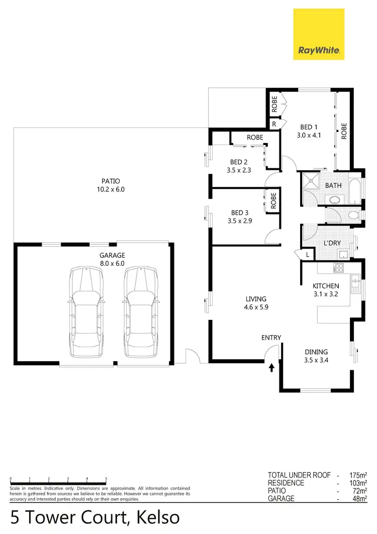 Floorplan of Homely house listing, 5 Tower Court, Kelso QLD 4815