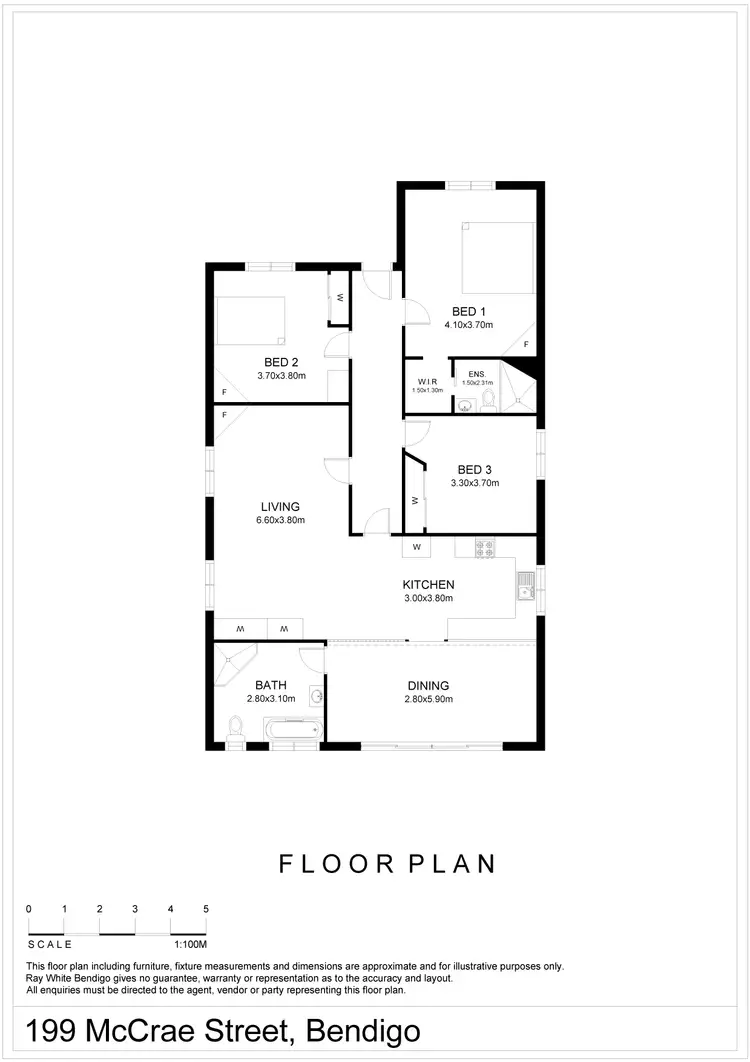 Floorplan of Homely house listing, 199 McCrae Street, Bendigo VIC 3550