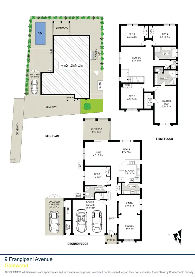 Floorplan of Homely house listing, 9 Frangipani Avenue, Glenwood NSW 2768