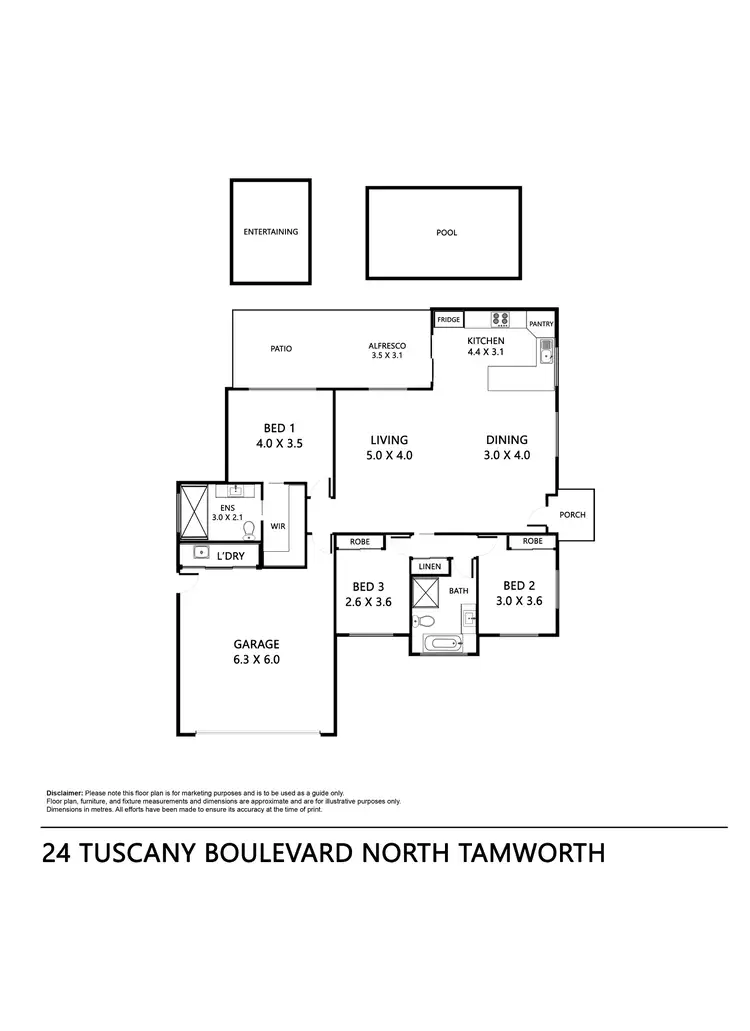 Floorplan of Homely house listing, 24 Tuscany Boulevard, Tamworth NSW 2340