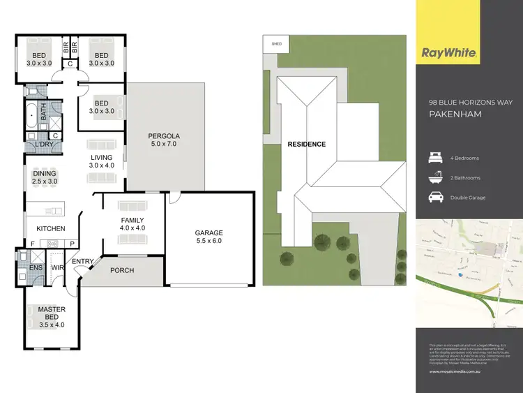 Floorplan of Homely house listing, 98 Blue Horizons Way, Pakenham VIC 3810