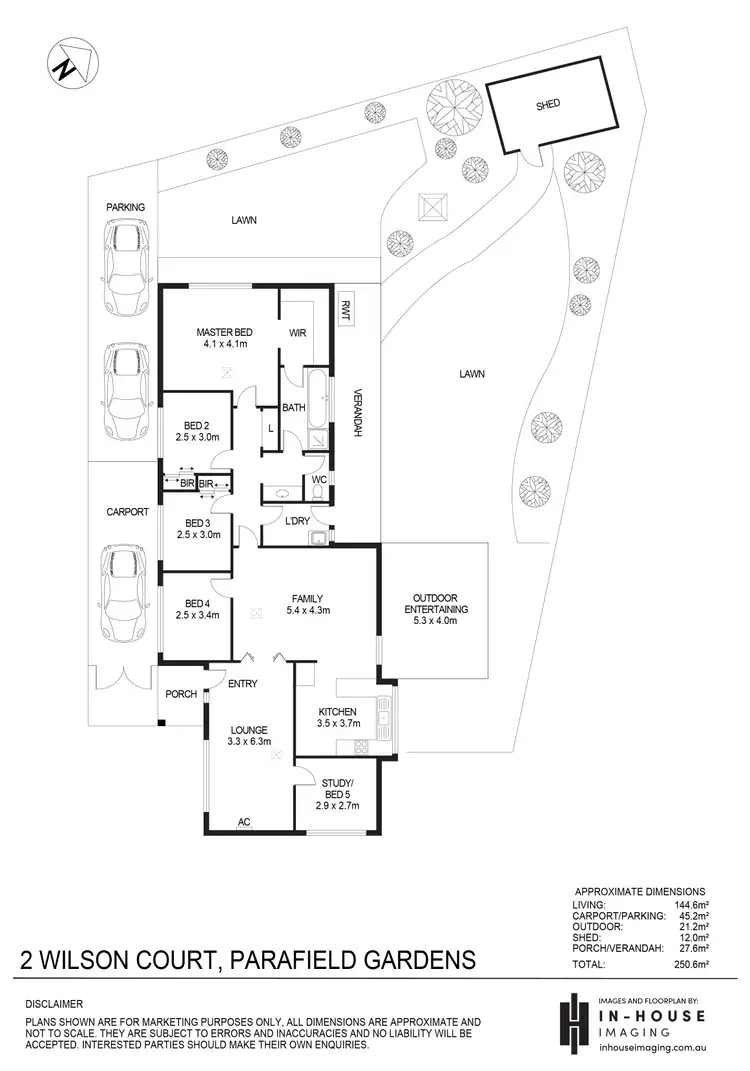 Floorplan of Homely house listing, 2 Wilson Court, Parafield Gardens SA 5107