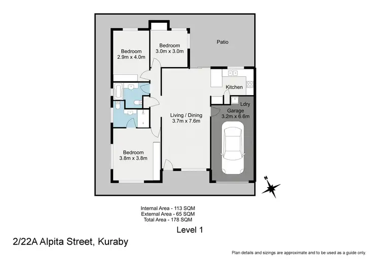Floorplan of Homely townhouse listing, 22/2a Alpita Street, Kuraby QLD 4112