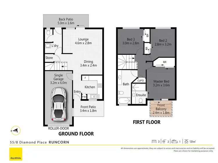 Floorplan of Homely townhouse listing, 55/8 Diamond Place, Runcorn QLD 4113