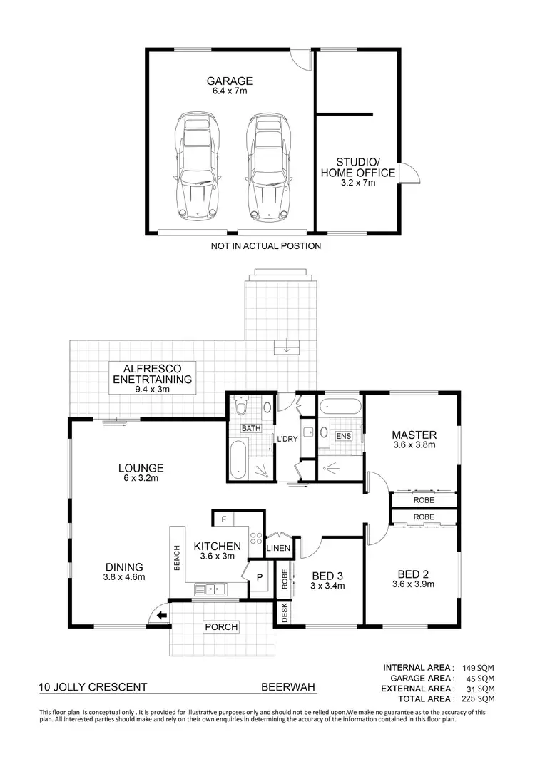 Floorplan of Homely house listing, 10 Jolly Crescent, Beerwah QLD 4519