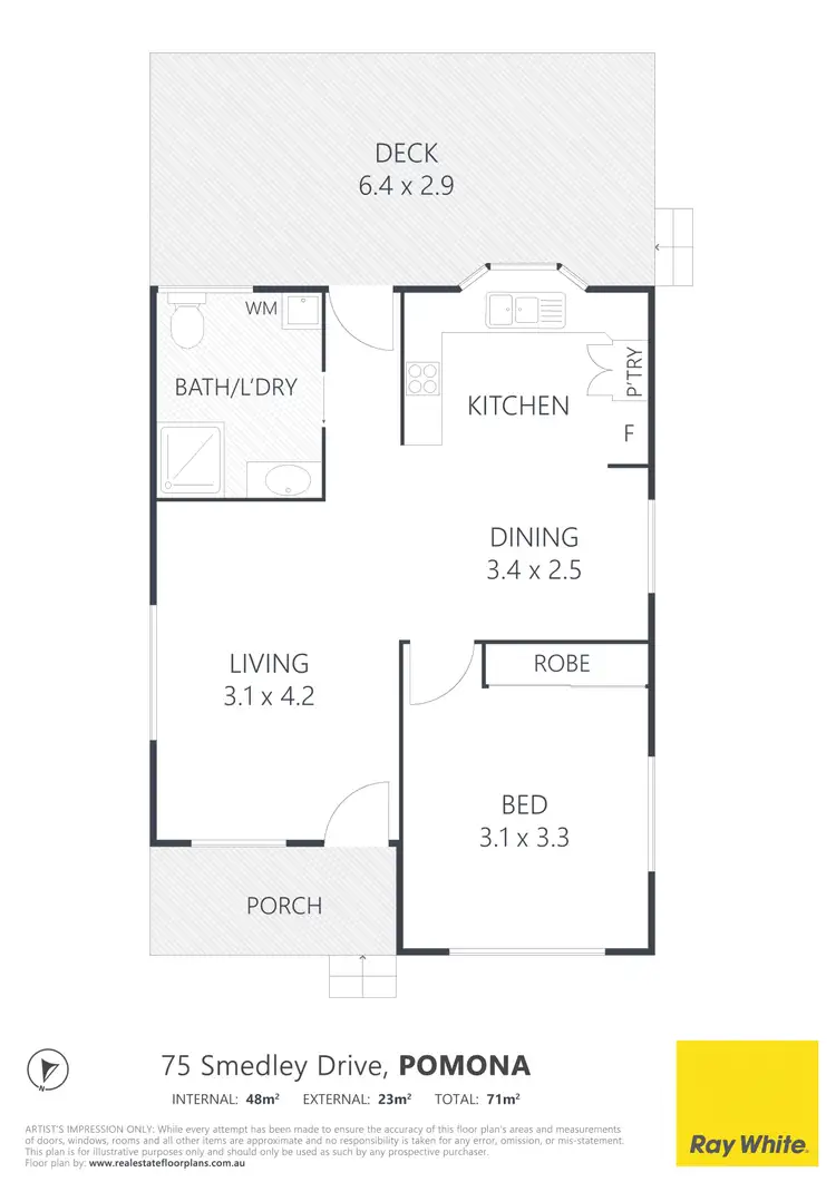 Floorplan of Homely house listing, 75 Smedley Drive, Pomona QLD 4568