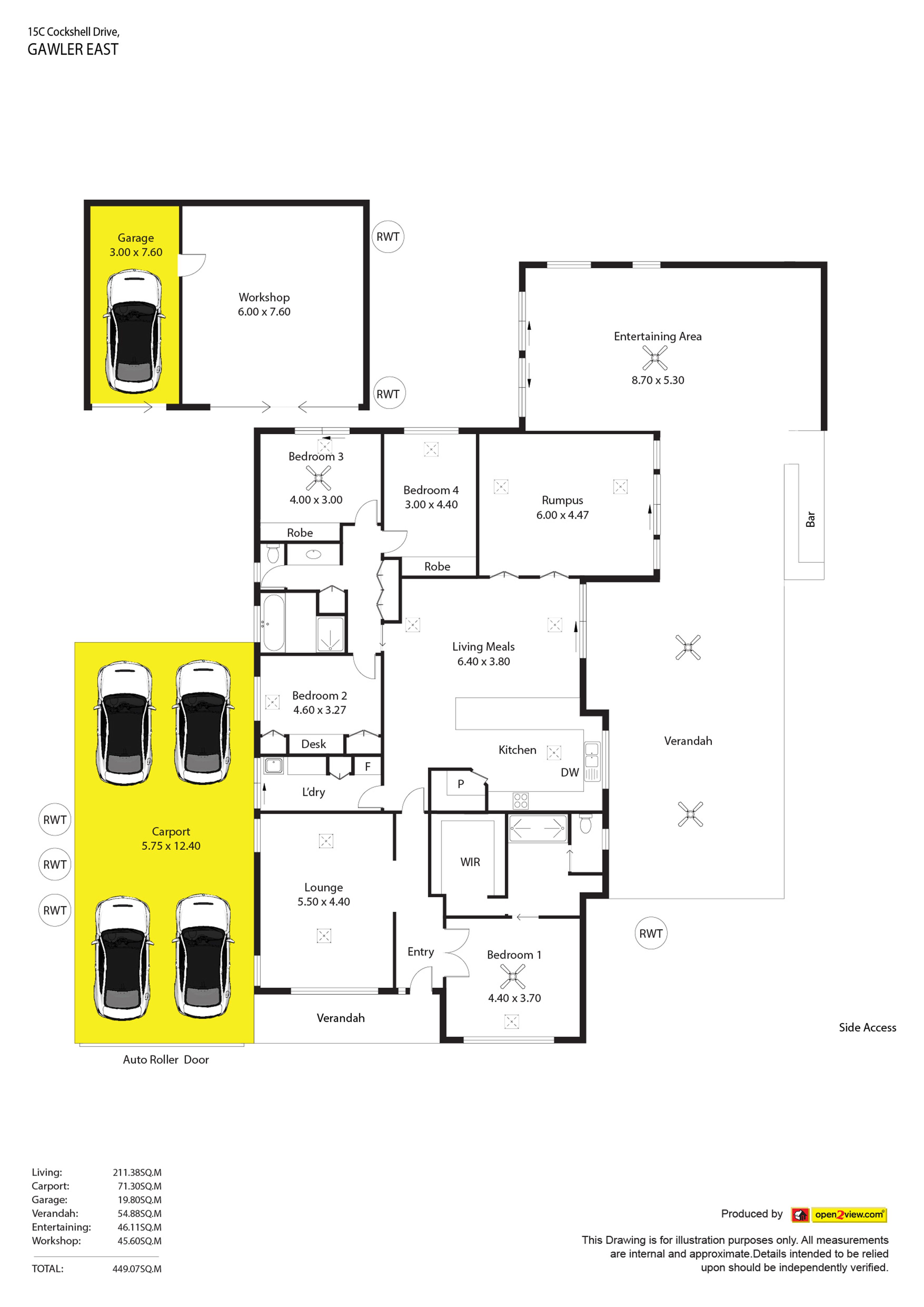 Floorplan of Homely house listing, 15C Cockshell Drive, Gawler East SA 5118