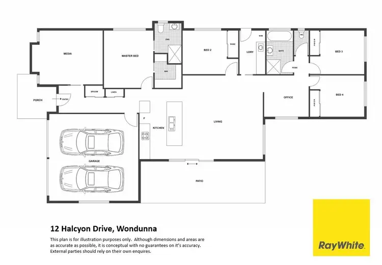 Floorplan of Homely house listing, 12 Halcyon Drive, Wondunna QLD 4655