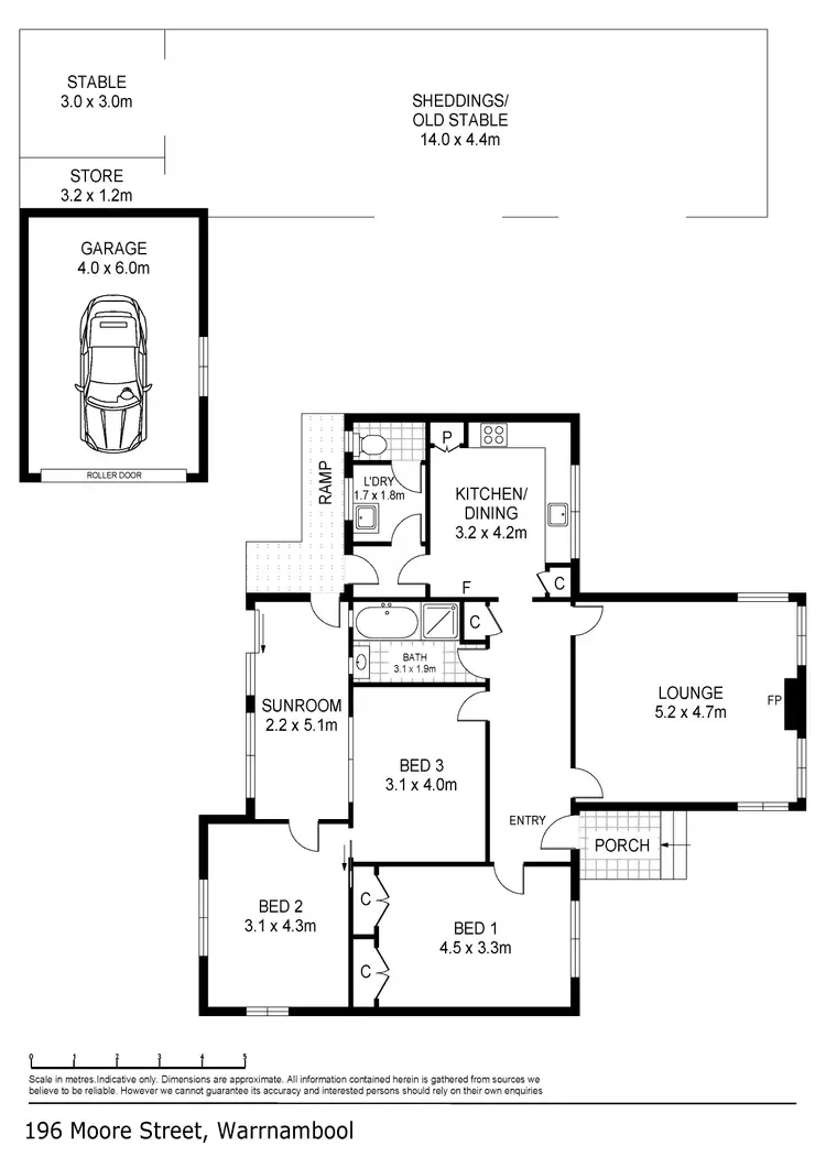 Floorplan of Homely house listing, 196 Moore Street, Warrnambool VIC 3280