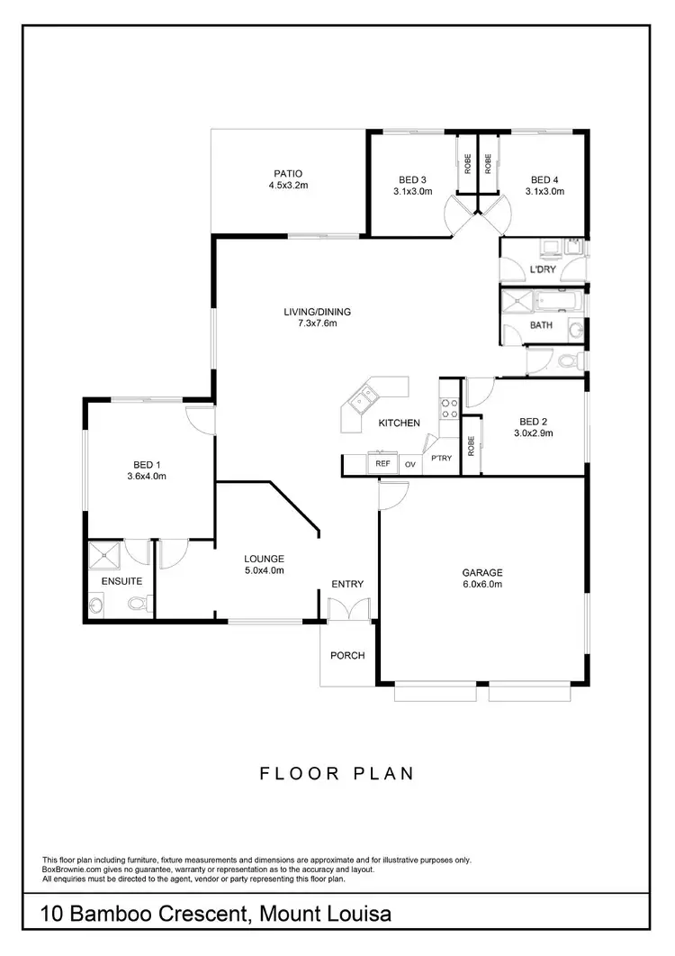 Floorplan of Homely house listing, 10 Bamboo Crescent, Mount Louisa QLD 4814
