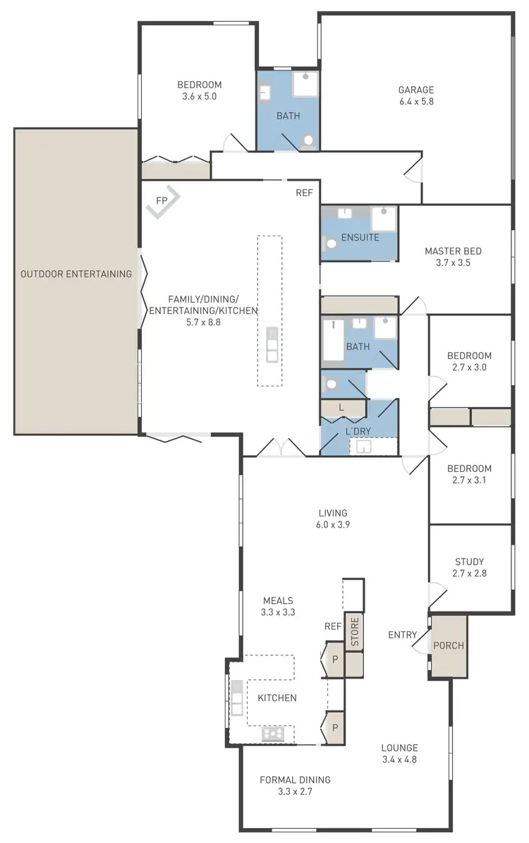 Floorplan of Homely house listing, 6 Aurora Court, Werribee VIC 3030
